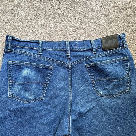 Lee Jeans Men’s Sz 40x32 Regular Fit Straight Leg Blue Medium Wash Denim - Picture 13 of 14